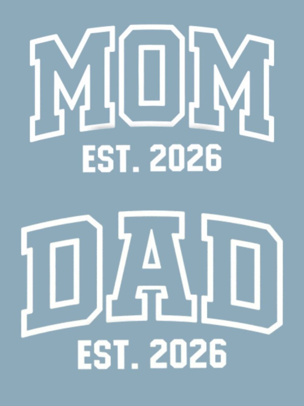 BUNDLE OF 2 Expecting Parents Mom Dad 2026 Set of T-Shirts Men Women NEW - Picture 3 of 3
